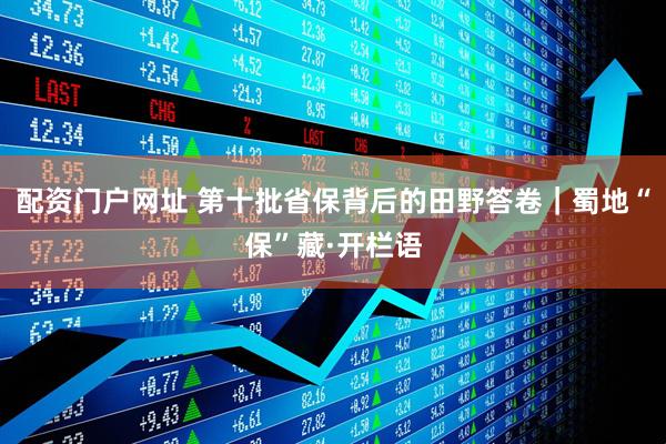 配资门户网址 第十批省保背后的田野答卷｜蜀地“保”藏·开栏语